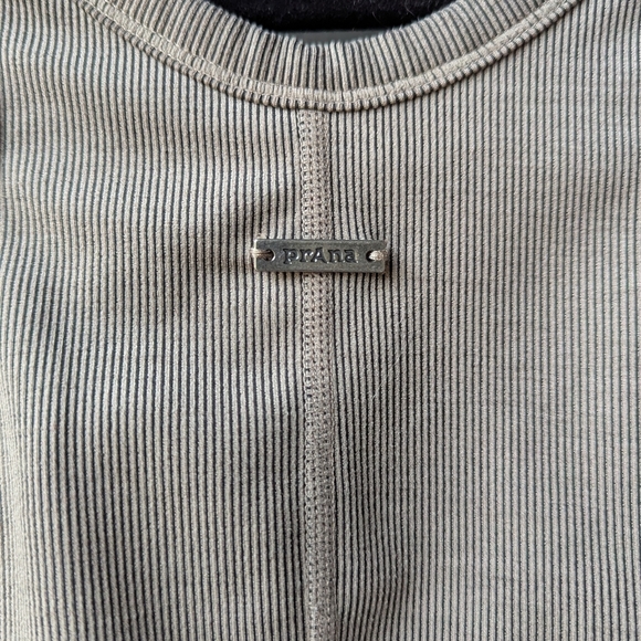 Prana Becksa Bralette Taupe Tan Ribbed Size Small Yoga Workout Gym Crop Top - Picture 7 of 10